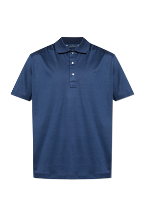 Navy blue Polo with logo Balmain - Vitkac AS